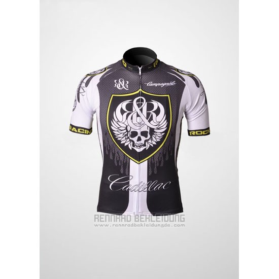 2010 Fahrradbekleidung Rock Racing Silber und Wei Trikot Kurzarm und Tragerhose - zum Schließen ins Bild klicken